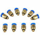 10 Pcs PC4-M6 Male Straight Pneumatic PEFE Tube Push Fitting Connector Quic C6E1