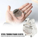 8 Keys Keyboard Instrument Portable Thumb Piano Transparent Acrylic Beginners
