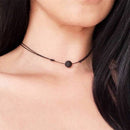 Natural Black Lava Stone Rock Beads Essential Oil Diffuser Leather Necklace