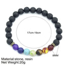 Lava Rock 8mm Beads Elastic Yoga Bracelet for Men/Women Jewelry Decor Gifts A