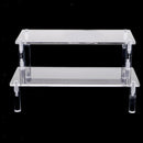 2pc Acrylic Riser Display Shelf Removable Rack Display Stand for Figures