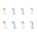 Set Of 8 250ml Misting Spray Bottle Transparent Portable For Haircut Salon