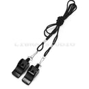 Football-Soccer Sports-Plastic Referee Whistle Black Lanyard Emergency Survivals