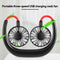 USB Rechargeable Wearable Portable Mini Hand Free Fan Neckband Fan (Black)