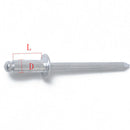 Rivets Assortment Box of 120pcs Domed, Open End 3.2mm 4.0mm 5.0mm