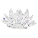 Large Crystal Lotus Flower Ornament with Gift Box, Feng Shui Decor Clear