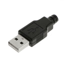 10pcs USB Type-A 4pin Male Plug Socket Connector Adapter Jack Cover-Black