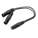 2Pack XLR Y-Splitter Cable, 3Pin Female Plug To 2 Male Microphone Cable 1ft