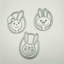 3Pcs Bunny Rabbit Metal Cutting Dies Stencil Embossing Album Die-Cut Mould