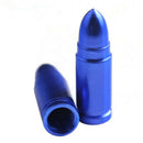 4 Pieces Car Truck Wheel Stem Aluminum Bullet Tyre Valve Cover Caps Blue
