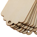 50 Piece Natural Rectangle Blank Wooden Gift Tags Wood Hanging Label Plaque