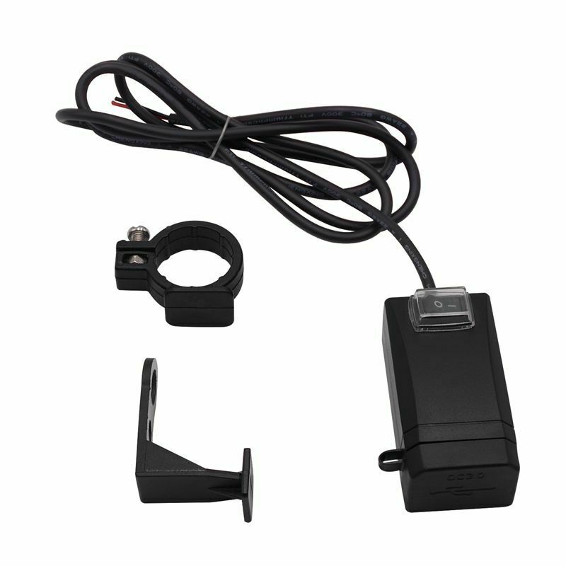Motorcycle Handlebar Usb Charger Qc3.0 Moto Charger Car Waterproof Large Po M7Q6