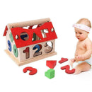 Digital Geometry Wisdom Wooden House Toys Blocks Kindergarten Puzzle A7D2 E P5T0
