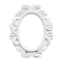 2pcs White Oval Baroque Picture Frame Card Holder Photo Frame Decoration