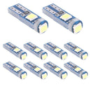 10pcs T5 3 SMD3030 LED Car Interior Light Dashboard Instrument Lamp Bulbs
