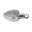Full Crystal Heart Cremation Pendant Keepsake Ash Holder Necklace Jewelry