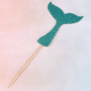 mermaid fishtail flag cake topper birthday party decorations supplies girl fa â„–[