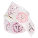 500PCS/Lot Thank You Stickers Paper Stationery Supply 1.5 Inch Round Kraft SEAU