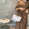 Nylon Women Shoulder Handbags Solid Ladies Travel Messenger Bags (White)