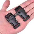 5pcs Survival Whistle Buckle Plastic Curved Side Release Buckles For Paracord ME