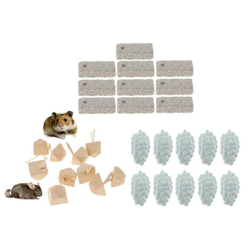 10PC Hamster Rat Chinchilla Rabbit Teeth Grinder Mineral Stone MY35