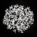 100pcs RG59 Coax Cat5 Cat6 Cable Wire Clips Nail Clamps Straps Tacks White 6m Z