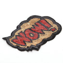letters Sequins Embroidery Iron sew on patch applique DIY clothing 11*8cm redOZ