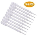 100PC 3ML Disposable Plastic Eye Dropper Set Transfer P Graduated  Pipettes J0P2