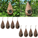 8 Pack Bird House, Hanging Birdhouse Hummingbird Nest Fiber Hand-Woven Roosting