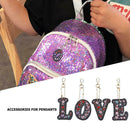 4pcs Full Drill Special Shaped Diamond Painting Love Letter DIY Keychain