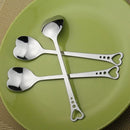 Heart Shaped Dessert Spoon Tea Coffee Spoons Mixer Flatwares Kitchens SP