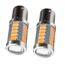 1 Pair Replacement Car BA15S 1156 5630 33LED Turn Signal Lights 6500K Amber