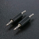 2pcs 3.5mm Stereo Male to Male Jack Audio Plug Connector Coupler Adapter