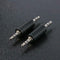 2pcs 3.5mm Stereo Male to Male Jack Audio Plug Connector Coupler Adapter #gib