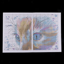 Stamped Cross Stitch Kit Watercolor Cat Pattern Christmas Gift 14CT 32x32cm