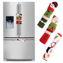 3pcs Fridge Handle Covers Christmas Ornaments Microwave Oven Dishwasher Do`3C