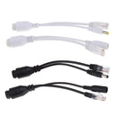 Passive Power Over Ethernet Adapter POE Cable Splitter Injector Black