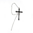 Gothic Punk Cross Long Tassel Chain Ear Cuff Stud Clip Earrings Jewelry Gift AU