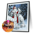 Christmas Santa Claus Animal Snow Scene 5D Diamond DIY Painting Craft Kit