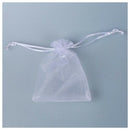 100 Organza Wedding Favour Bags Jewellery Pouches 9cm x 12cm White