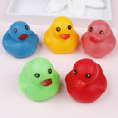 5Pcs/pack cute 7*6cm colorful rubber float squeaky sound duck baby bath toysÂ·q
