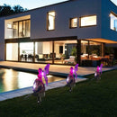 Solar LED Lawn Lamp Flower Fairy Shape Spike Waterproof RGBW Outdoor Light
