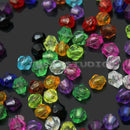200Pcs 4mm Variety Of Colors Mixed Acrylic Bicone Bead Spacer Crafts In Bulk
