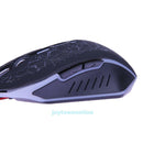 Black USB Wired 6 Keys Dynamic 1600 DPI LED Light Up Backlight Gaming Mouse Mice