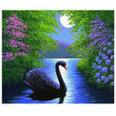 5D Diy Diamond Painting Swan Scenery Cross Stitch 5D Diy Diamond Landscape  Z2P7