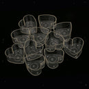20x Round Heart Tealight Cups -Resistant Candle
