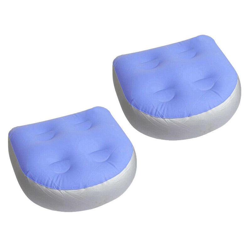 2PC Spa Booster Seat Hot Tub Cushion Pillow Pad Inflatable with Suction Cup Grip