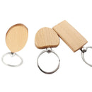 20Pcs Blank Wooden Key Chain Diy Wood Keychains Key Tags Gifts Yellow Recta G6V7