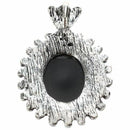 Women Crystal Oval Charm Pendant Chunky Statement Long Chain Bib Necklace G