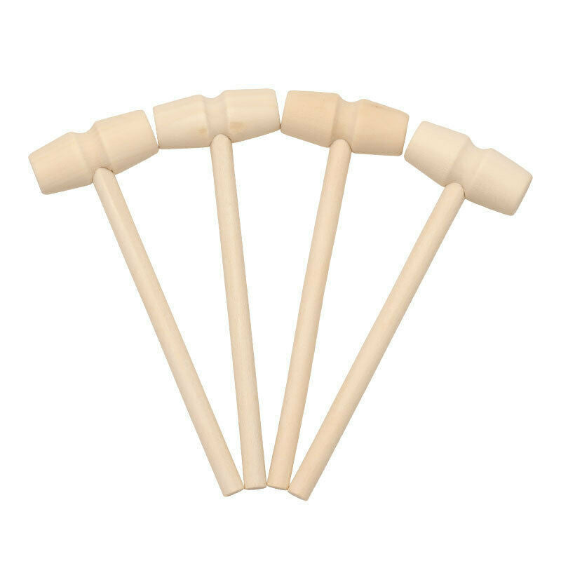 10x Wooden Hammer Mallet Kids Games Knock Educational Toys Boys